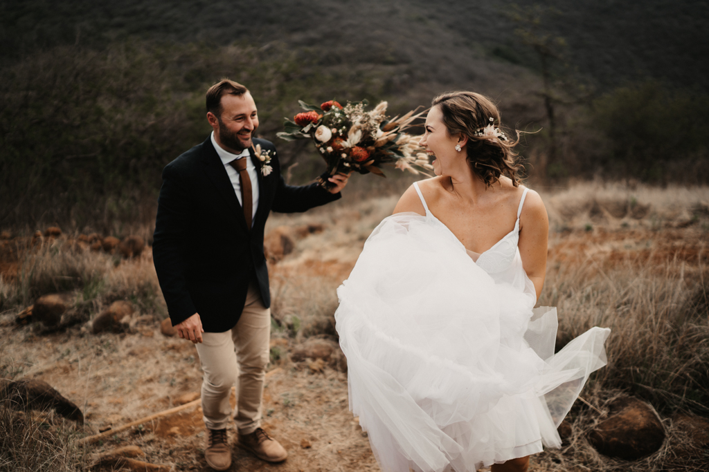 Bride and groom celebrating together, captured by Cape Town wedding photographers Ty & Eri